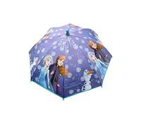 Disney Frozen II Anna y Elsa - Paraguas morado para niños, resistente al viento y resistente, para escuela, viajes, al aire libre, regalo