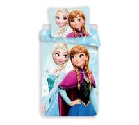 Disney Frozen - Juego de cama (funda nórdica de 135/140 x 200 cm), diseño de Frozen Anna Elsa, color azul