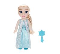 Disney Frozen Muñeca Elsa 38 cm del Reino de Arendelle de Jakks Pacific - Incluye Cepillo para Peinar y Conjunto Inspirado en la Película - hasta 5 Puntos de Articulación, Blonde Hair Elsa Doll