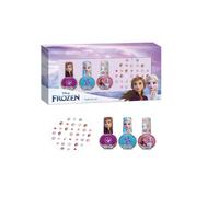 Disney Frozen Nail Art Set - 3 vernizes hidrossolúveis + autocolante Disney Princess