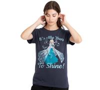 Disney Frozen New Year, My Year To Shine Camiseta de Mujer, Azul Marino Profundo, M