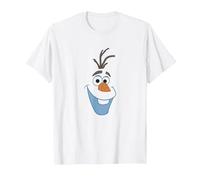 Disney Frozen Olaf Big Face Cartoon Camiseta, Hombre, Blanco, XXL