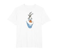 Disney Frozen Olaf Big Face Cartoon Camiseta, Hombre tallas grandes, Blanco, 2X Alto