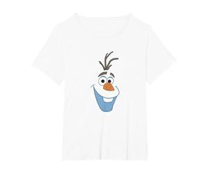 Disney Frozen Olaf Big Face Cartoon Camiseta, Mujer tallas grandes, Blanco, 5XL Grande