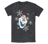 Disney Frozen Olaf Hat Young Men's Short Sleeve Tee Shirt, Black, Small