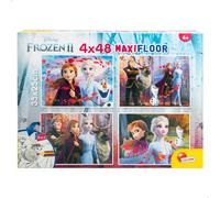 Disney Frozen Pack 4 puzzles doble cara para colorear 48 piezas