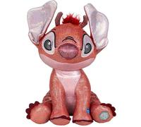 Disney Frozen Peluche Leroy Glitter Ball con Sonidos - Lilo y Stitch - Color Rojo - Altura 28 cm