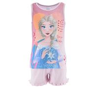 Disney Frozen Pijama para Niña, Conjunto 2 Piezas Diseño Reina Elsa Pijama Algodón Suave, Camiseta y Pantalón Corto, Talla 3 Años | Rosa Claro