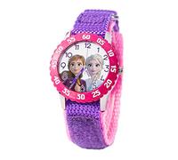 Disney Frozen - Reloj analógico de acero inoxidable con correa de nailon para niños, Purple, Purple, tira
