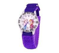 Disney Frozen - Reloj analógico de cuarzo con correa de nailon para niños, Purple, Purple, tira