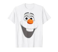 Disney Frozen - Retrato de cara grande de Olaf Camiseta, Hombre, Blanco, S
