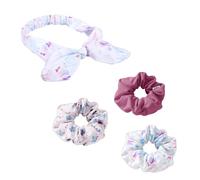 Disney Frozen Set de Belleza, Incluye 1 Bandana, 3 Gomas para el Cabello Scrunchies, Set de Accesorios Elsa para el Pelo para Niñas, Regalo para Niñas - Rosa