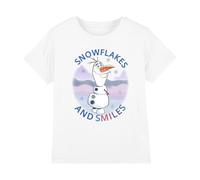 Disney Frozen Snowflakes and Smiles with Olaf Unisex Camiseta Infantil, 7-8 A