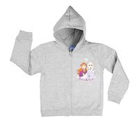 Disney Frozen - Sudadera con capucha para niña, diseño de Frozen, color gris, gris, 110-116