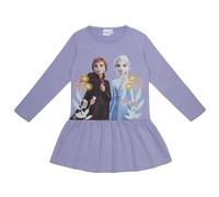 Disney Frozen - Vestido de manga larga para niña, algodón, diseño de Anna y Elsa, talla 3-8 años, Color lila., 110 cm