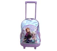 Disney Frozen Zaino Trolley Con Ruedas Lila, Set Merienda Escuela