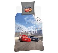 Disney - Funda nórdica Cars Flash McQueen, 140 x 200 cm + 1 funda de almohada de 63 x 63 cm, 100% algodón, color azul