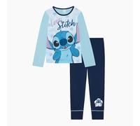 Disney Girls Lilo and Stitch Pyjamas - Long Sleeved - 5 to 1-9-10 Years / 134-140 cms Blue, Blue, 9-10 Years