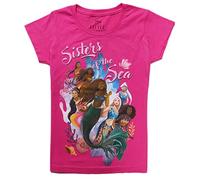 Disney Girls Little Mermaid Sisters of The Sea Tee (as1, Numeric, Numeric_7, Numeric_8, Regular, Fuschia)