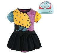Disney Girl's Sally Short Sleeve Tutu Baby Bodysuit Onesie with Cap, Size 6M