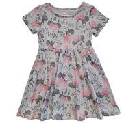 Disney Girls' Toddler Princess Minnie Mickey Mouse Moana Ariel Cinderella Belle Frozen Skater Dress, Grey