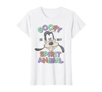 Disney Goofy My Spirit Animal Camiseta, Mujer, Blanco, S