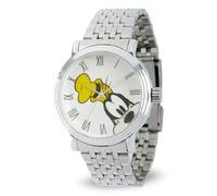 Disney Goofy W002331 Goofy - Reloj analógico de Cuarzo para Hombre, Color Plateado, Plata, Pulsera