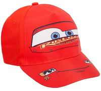 Disney Gorra de béisbol con diseño de Cars para niños, diseño de Rayo McQueen, accesorio de vestir ajustable, rosso, Talla única