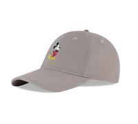 Disney Gorra de béisbol para Hombre, Gorra Ajustable de Mickey Mouse para Adultos, Gris Cálido, L/XL