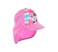 Disney Gorra de playa para niña de Minnie Mouse con protección para el cuello (DE/NL/SE/PL, numérico, 48, rosa)
