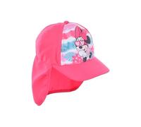 Disney Gorra de playa para niña de Minnie Mouse con protección para el cuello, Rosa., 48