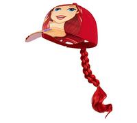 Disney Gorra Niña Gorra Beisbol para Niñas Gorra Ariel la Sirenita Gorra Elsa con Pelo Largo Sombrero Sol Proteccion Solar Playa Verano Accessorios Oficial Divertidos Talla Unica (Rojo Ariel)