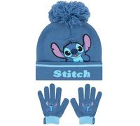 Disney Gorro De Invierno Gorra Stitch | Guantes Niño | One Size Azul