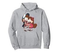 Disney Gravity Falls Dipper and Mabel Pines Sudadera con Capucha, Unisex para adultos, Gris Jaspeado, XL