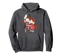 Disney Gravity Falls Dipper and Mabel Pines Sudadera con Capucha, Unisex para adultos, Jaspeado Oscuro, S