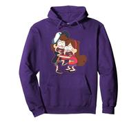 Disney Gravity Falls Dipper and Mabel Pines Sudadera con Capucha, Unisex para adultos, Morado, S