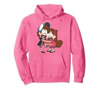 Disney Gravity Falls Dipper and Mabel Pines Sudadera con Capucha, Unisex para adultos, Rosa brillante, XL