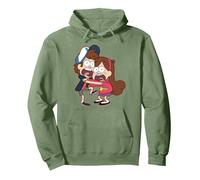 Disney Gravity Falls Dipper and Mabel Pines Sudadera con Capucha, Unisex para adultos, Verde salvia, L