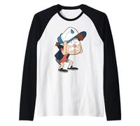 Disney Gravity Falls Dipper Pines Official Disney Channel Camiseta Manga Raglan