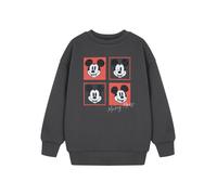 Disney Gris Mickey Mouse Squares Sudadera Muchachos
