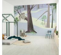 Disney Guardería Papel Pintado Grueso 400x280cm Dumbo Gris Violeta Pared Mural