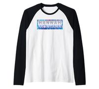 Disney Hannah Montana Disco Lights Billboard Logo Camiseta Manga Raglan