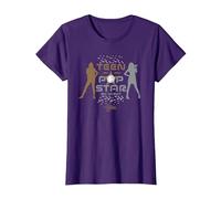 Disney Hannah Montana Teen by Day, Pop Star by Night - Camiseta Camiseta, Mujer, Morado, L