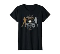 Disney Hannah Montana Teen by Day, Pop Star by Night - Camiseta Camiseta, Mujer, Negro, S
