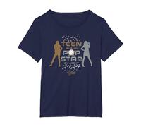 Disney Hannah Montana Teen by Day, Pop Star by Night - Camiseta Camiseta, Mujer tallas grandes, Azul Marino, 2XL Grande
