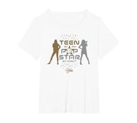 Disney Hannah Montana Teen by Day, Pop Star by Night - Camiseta Camiseta, Mujer tallas grandes, Blanco, 5XL Grande