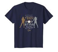 Disney Hannah Montana Teen by Day, Pop Star by Night - Camiseta Camiseta, Niños, Azul Marino, 2 años