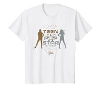 Disney Hannah Montana Teen by Day, Pop Star by Night - Camiseta Camiseta, Niños, Blanco, 2 años