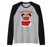 Disney Happy Birthday USA Mickey Mouse Cake 4th of July 250 Camiseta Manga Raglan