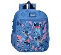 Disney Happy Stitch Equipaje- Bolsa de Mensajero, Unisex niños, Azul